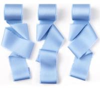 FJOADNVM Nastro Regalo 3 Rotoli/Set da 4 cm di Nastro Raso con Bordo sfilacciato, Fatto a Mano, Liscio e Morbido, for inviti Nozze, Bouquet, Feste Compleanno, Decorazioni Fai Te(Set Light Blue)