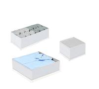 FJOADNVM Organizer Cassetti 12-Pack Fabric Drawer Organizer, Foldable Closet Storage for Socks, Bras, Ties White