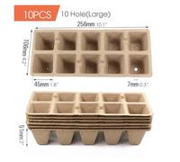FJOADNVM Semenzaio 10 Pezzi vassoi vivaio for Semi germinazione Piante da Giardino trapianto di Verdure contenitori di Coltivazione piantine di Carta Vaso(10 Hole-Large)