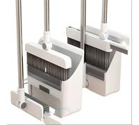 FJOADNVM Set Scopa E Paletta Set Scopa Pieghevole e Paletta con Denti a Pettine Spazzola Multifunzionale for la Pulizia della Cucina Domestica del Pavimento dell'ufficio(4-in-1white)