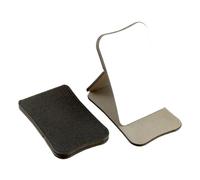 FJOADNVM Specchietto Trucco 2 PC DIY Rectangular Folding Stainless Steel Makeup Mirror Ideal For Moms, Aunt(Black)