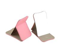 FJOADNVM Specchietto Trucco 2 PC DIY Rectangular Folding Stainless Steel Makeup Mirror Ideal For Moms, Aunt(Pink)