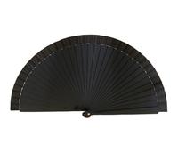 FJOADNVM Ventaglio Pieghevole Ventaglio Pieghevole Classico Vintage Spagnolo Elegante e alla Moda, in Tinta Unita, for Matrimoni e Feste danzanti.(Black)