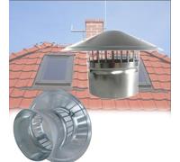 FJQFHH Cappuccetto da Camino sul Tetto Rotondo, Cappello for Camino a Fungo in Acciaio Inossidabile, Argento, Diverse Misure(10cm/4")