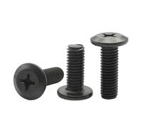 FJQFHH Kit di Viti a Testa Piatta a Croce autoattaccante, Viti a Testa Piatta con Intaglio a Croce in Acciaio al Carbonio Nero M4/5/6/8(M8x40mm -10pcs)