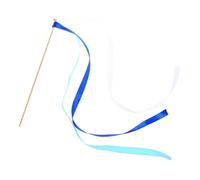 FJQFHH Nastro Matrimoniale, Bastoncini di Nastro, Bacchette danzanti, Stelle filanti for Matrimoni, Bacchette delle Fate, Confezione da 20, Multicolore con campanelli(Blue)