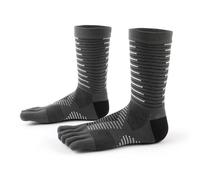 Fjquamitix CooLmax Calzini con dita per uomo e donna, ad alte prestazioni, per corsa, atletica, con cinque dita, per sport all'aria aperta, Grigio, M