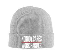 FJQWKLF A Nessuno Importa, Lavora di più, Berretto Lavorato a Maglia, Cappelli Invernali Caldi, Berretti con Risvolto, Cappello da Orologio per Uomo e Donna