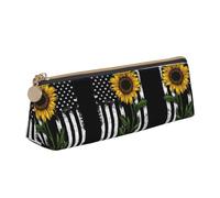 FJQWKLF Astuccio per penne in pelle con motivo formula bandiere a scacchi bianco e nero Astuccio per matite triangolare Astuccio per matite Organizer per ufficio College School Adult Teen Girl Boy
