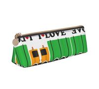FJQWKLF Astuccio per penne in pelle con stampa in bianco e nero Astuccio per matite triangolare Astuccio per matite Organizer per ufficio College School Adult Teen Girl Boy