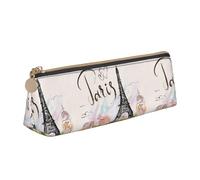 FJQWKLF Astuccio per penne in pelle con stampa in bianco e nero Astuccio per matite triangolare Astuccio per matite Organizer per ufficio College School Adult Teen Girl Boy