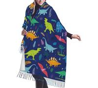 FJQWKLF Avventura sui dinosauri Dolci regali per le donne-Sciarpe per le donne Regali Sciarpa coperta Sciarpe Scialle avvolgente oversize Regalo