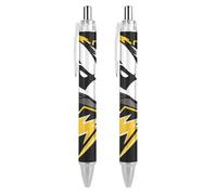 FJQWKLF Badass Honey-Badger Penna a sfera a scatto con inchiostro blu, punta fine da 0,5 mm, per ufficio, 2 pezzi