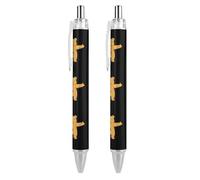 FJQWKLF Bear Hug Penna a sfera carina per donna e uomo Penna a sfera retrattile da 0,5 mm per lavoro 2 pezzi