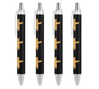 FJQWKLF Bear Hug Penna a sfera carina per donna e uomo Penna a sfera retrattile da 0,5 mm per lavoro 4 pezzi