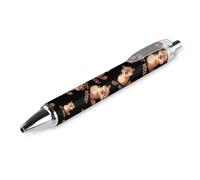 FJQWKLF Beaver Got Wood Penna a sfera retrattile con inchiostro blu, punta fine da 0,5 mm, per ufficio, 1 pezzo