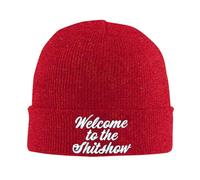 FJQWKLF Benvenuti a The Shit Show, Berretto Lavorato a Maglia, Cappelli Invernali Caldi, Berretti con Risvolto, Berretto da Orologio per Uomo e Donna