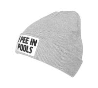 FJQWKLF Berretto con Teschio Io Faccio pipì in Piscina, Divertente Berretto da Nuoto, Berretto da Donna, Cappello chemioterapico, Cappelli in Maglia da Uomo, Cappello Largo