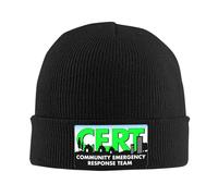 FJQWKLF Berretto Invernale Caldo Lavorato a Maglia per Adulti, con Teschio, Certificato Community Emergency Response Team - Uomo Donna