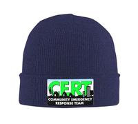 FJQWKLF Berretto Invernale Caldo Lavorato a Maglia per Adulti, con Teschio, Certificato Community Emergency Response Team - Uomo Donna