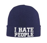 FJQWKLF Berretto Lavorato a Maglia I Hate People, Cappelli Invernali Caldi, Berretti con Risvolto, Berretto da Orologio per Uomo e Donna
