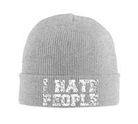 FJQWKLF Berretto Lavorato a Maglia I Hate People, Cappelli Invernali Caldi, Berretti con Risvolto, Berretto da Orologio per Uomo e Donna