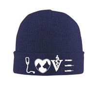 FJQWKLF Berretto Lavorato a Maglia Love Vet Tech, Caldo Berretto Invernale con Risvolto, Berretto da Uomo e da Donna