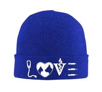 FJQWKLF Berretto Lavorato a Maglia Love Vet Tech, Caldo Berretto Invernale con Risvolto, Berretto da Uomo e da Donna