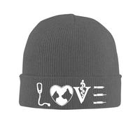 FJQWKLF Berretto Lavorato a Maglia Love Vet Tech, Caldo Berretto Invernale con Risvolto, Berretto da Uomo e da Donna