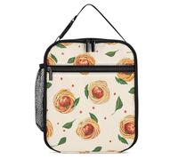 FJQWKLF Borsa per il pranzo con motivo Spaghetti e polpette Borsa per il pranzo isolata Borsa termica riutilizzabile per il pranzo per ufficio, lavoro, spiaggia o viaggio
