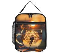 FJQWKLF Borsa per il pranzo con tè al dente di leone Borsa per il pranzo isolata Borsa per il pranzo riutilizzabile più fresca per ufficio, lavoro, spiaggia o viaggio