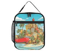 FJQWKLF Borsa per il pranzo 'Isola di Cuba per donna e uomo Borsa per il pranzo isolata Borsa termica a tenuta stagna per la spiaggia 'ufficio