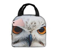 FJQWKLF Borsa per il pranzo riutilizzabile con occhi di civetta e nevi: contenitore per alimenti isolato, perfetto per il lavoro e le attività all'aperto.