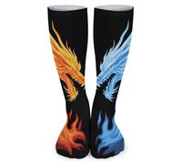 FJQWKLF Calze scaldamuscoli extra lunghe alla moda, calze invernali alte fino al ginocchio