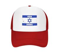 FJQWKLF Cappelli da Camionista Vetrova Fuck Israel Free Palestine Save Gaza Cappellino da Baseball per Uomo e Donna con Chiusura a Scatto e Retro in Rete