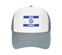 FJQWKLF Cappelli da Camionista Vetrova Fuck Israel Free Palestine Save Gaza Cappellino da Baseball per Uomo e Donna con Chiusura a Scatto e Retro in Rete
