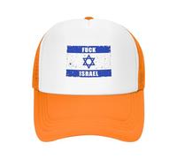 FJQWKLF Cappelli da Camionista Vetrova Fuck Israel Free Palestine Save Gaza Cappellino da Baseball per Uomo e Donna con Chiusura a Scatto e Retro in Rete