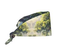 FJQWKLF Cappello da Lavoro per la Pulizia con Stampe imponenti di querce antiche - Cappelli da Cuoco per Donne e Uomini