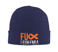 FJQWKLF Cappello Invernale Caldo Lavorato a Maglia per Adulti con Scritta Fuck Leukemia - Uomo Donna
