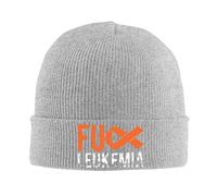 FJQWKLF Cappello Invernale Caldo Lavorato a Maglia per Adulti con Scritta Fuck Leukemia - Uomo Donna