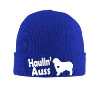FJQWKLF Cappello Invernale Caldo Lavorato a Maglia per Adulti, con Teschio, per Uomo e Donna, con Cappello Haulin Auss, per Pastore Australiano