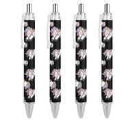 FJQWKLF Carino Uniform penna a sfera a scatto con inchiostro blu 0,5 mm penna a punta fine per ufficio 4 pezzi