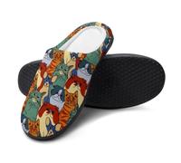 FJQWKLF Ciabatte colorate a forma di medusa, da uomo e da donna, in caldo cotone, per interni ed esterni, 13-14