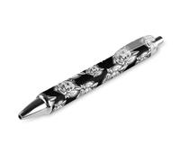 FJQWKLF Corgi Dog Mom Penna a sfera a scatto con inchiostro blu, punta fine da 0,5 mm, per ufficio, 1 pezzo