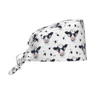 FJQWKLF Cuffie chirurgiche da Donna e Uomo - Morbide e comode, Regolabili, con Stampa di Occhiali da Mucca, Cappelli da Lavoro, Cuffie chirurgiche per Donna e Uomo con Fascia antisudore