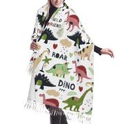 FJQWKLF Dinosauri carini2 Dolci regali per le donne-Sciarpe per le donne Regali Sciarpa coperta Sciarpe Scialle avvolgente oversize Regalo