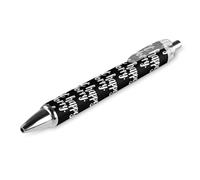 FJQWKLF Don't Happy Be Worry Penna a sfera da 0,5 mm personalizzata, retrattile, nera, con punta fine, per quaderni, scrittura, ufficio, 1 pezzo