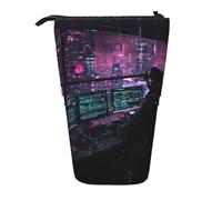 FJQWKLF Era hacker Stampa Matita Custodia telescopica Borsa multifunzionale per la conservazione di articoli di cancelleria Scatola per ufficio