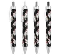 FJQWKLF Fighting Cock Muscular Rooster Penna a sfera retrattile con inchiostro blu, punta fine da 0,5 mm, forniture per ufficio, 4 pezzi