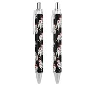 FJQWKLF Fighting Cock Muscular Rooster Penna a sfera retrattile con inchiostro blu, punta fine da 0,5 mm, forniture per ufficio, 2 pezzi